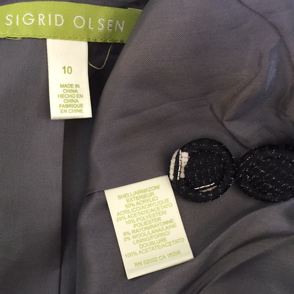 Sigrid Olsen Floral Textured Button Up Jacket - image 6